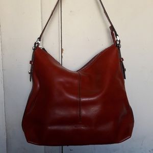 Francesco Biasia Rust Orange Leather hobo purse